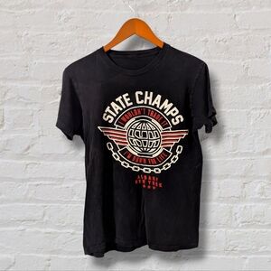 STATE CHAMPS | Graphic Band Tshirt / short sleeve BLACK Size Small